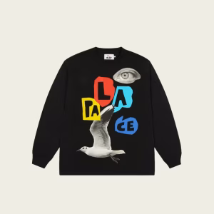 PALACE JCC LONGESLEEVE BLACK FULL VIEW