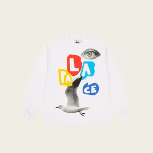 PALACE JCC Longsleeve White front and back view