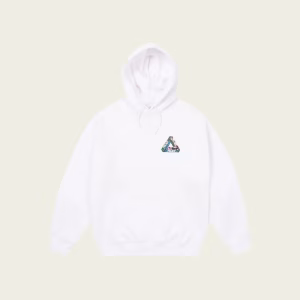 Front view of PALACE Jungle Dream White Hoodie