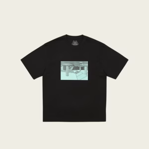 SB T-Shirt Black front view on flat surface