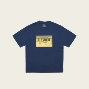 SB T-Shirt Navy front view on hanger