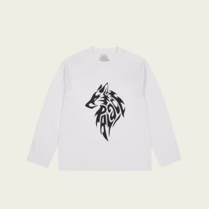 Front view of SKTECH Lone Wolf Longsleeve White