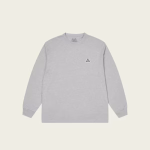 Front view of SOFAR Longsleeve Grey Marl by Palace Skateboards