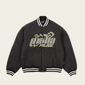 Palace Muay Jacket Black front view featuring premium streetwear design and relaxed fit