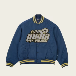 Palace Muay Jacket Blue front view premium streetwear jacket with signature Palace design