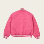 Palace Muay Jacket Pink back view featuring signature streetwear detailing and premium outerwear design