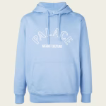 Front view of the PALACE COUTURE LOGO-PRINT HOODIE.