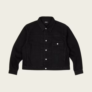 Front of the Represent Palace denim jacket with straight fit