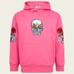 Front view of PALACE Hesh Mit Fresh Hoodie in black color