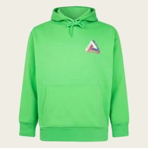 Front view of PALACE Tri-Dart Light Time Drawstring Hoodie