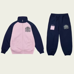 Crest Tracksuit Lush Flush front view