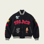 Mark Bode Varsity Jacket Black - Front View