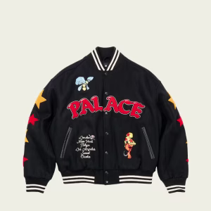 Mark Bode Varsity Jacket Black - Front View