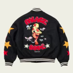 Mark Bode Varsity Jacket Black - Back View