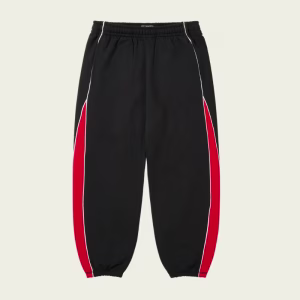 Palace Men’s Courtside Jogger Black/Truest Red front view