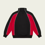 Palace Men’s Courtside Sweatshirt Black/Truest Red front view