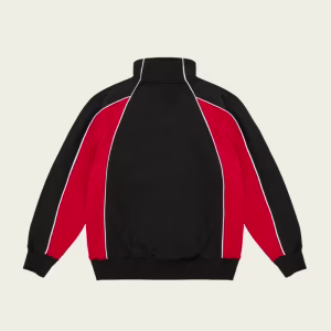 Palace Men’s Courtside Sweatshirt Black/Truest Red front view