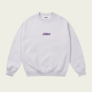 Palace Men’s Current Crew Grey Marl sweatshirt