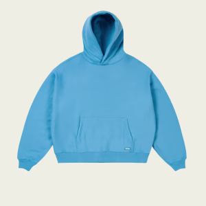 Unisex Hood Blue front view - Comfortable and stylish hoodie