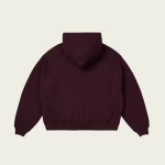 Unisex Hood Deep Wine back view