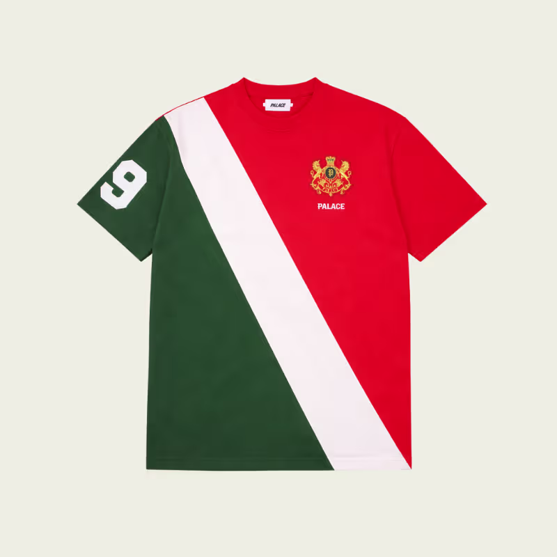 Palace Established T-Shirt Red Front View Palace Established T-Shirt Red front view with classic streetwear logo design