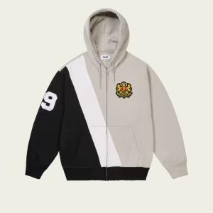 Palace Established Zip Hood Grey front view