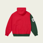Back view of the Palace Established Zip Hood Red hoodie