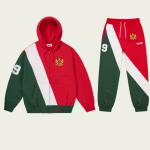 Front view of Palace Established Zip Tracksuit Red