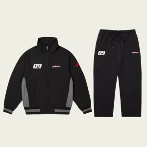 Palace Men’s Linky Zip Tracksuit Funnel Black front view