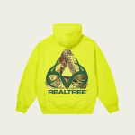 Back view of Palace Men’s Realtree Tri Ferg Hood Flashy Fluro hoodie showing full design