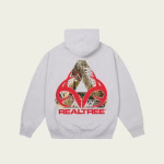 Palace Men’s Realtree Tri Ferg Hood Grey Marl back view with logo detail