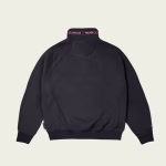 Back view of Palace Polartec Om 1/4 Zip Black sweatshirt
