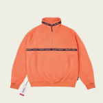 Front view of Palace Polartec Om 1/4 Zip Orange jacket