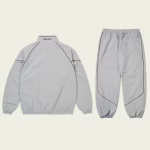 Palace Pro Team Piped Shell Tracksuit Grey back view