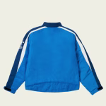 Back view of the Even Faster Jacket Blue
