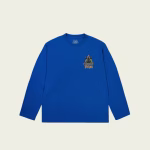 Front view of Lock in Longsleeve Blue, showing comfortable fit and design