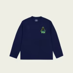Lock in Longsleeve Navy front view – comfortable and stylish long sleeve shirt.