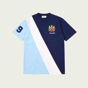 Palace Established T-Shirt Navy front view with clean logo detail and premium streetwear fit