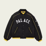 PALACE VARSITY JACKET BLACK front view
