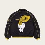 PALACE VARSITY JACKET BLACK back view