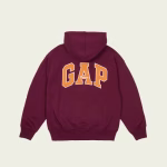Palace Gap Hoodie Burgundy back view