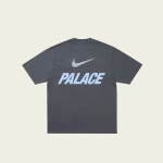 Palace Nike Font Swoosh T-shirt Charcoal front view