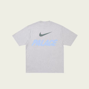 Palace Nike Font Swoosh T-shirt Grey Marl back view