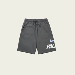 Front view of Palace Nike Sweat Short Charcoal