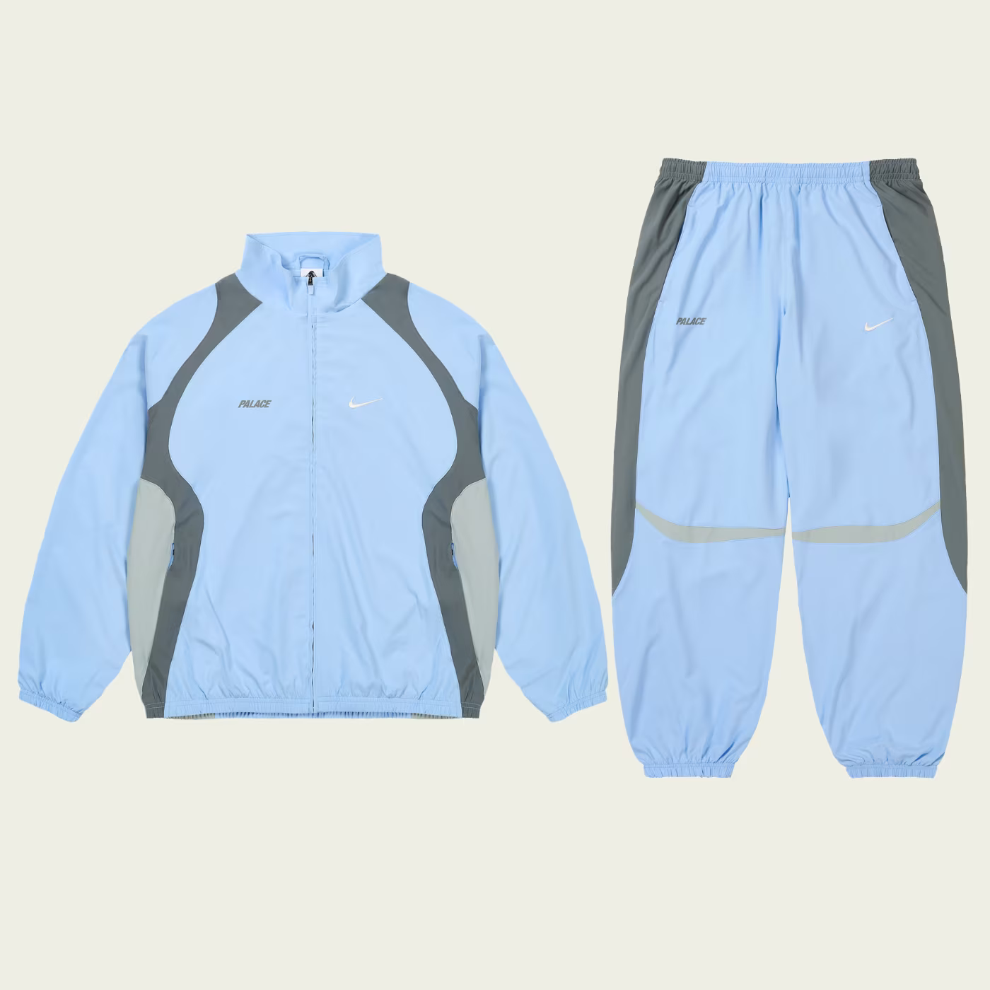 Palace Nike Tracksuit Sky Blue – Front View Front view of Palace Nike Tracksuit Sky Blue