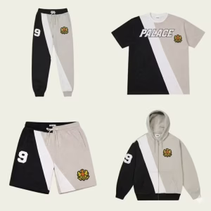 Front view of the Palace Tricolor Sportswear Collection Grey