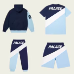 Back view of Palace Tricolor Sportswear Collection Navy