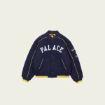 Palace Varsity Jacket Navy front view