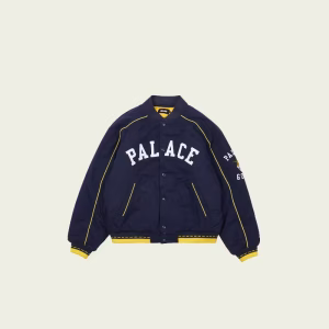 Palace Varsity Jacket Navy front view
