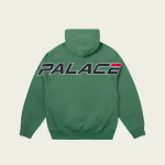 Performance Hood Racey Green back view Palace hoodie
